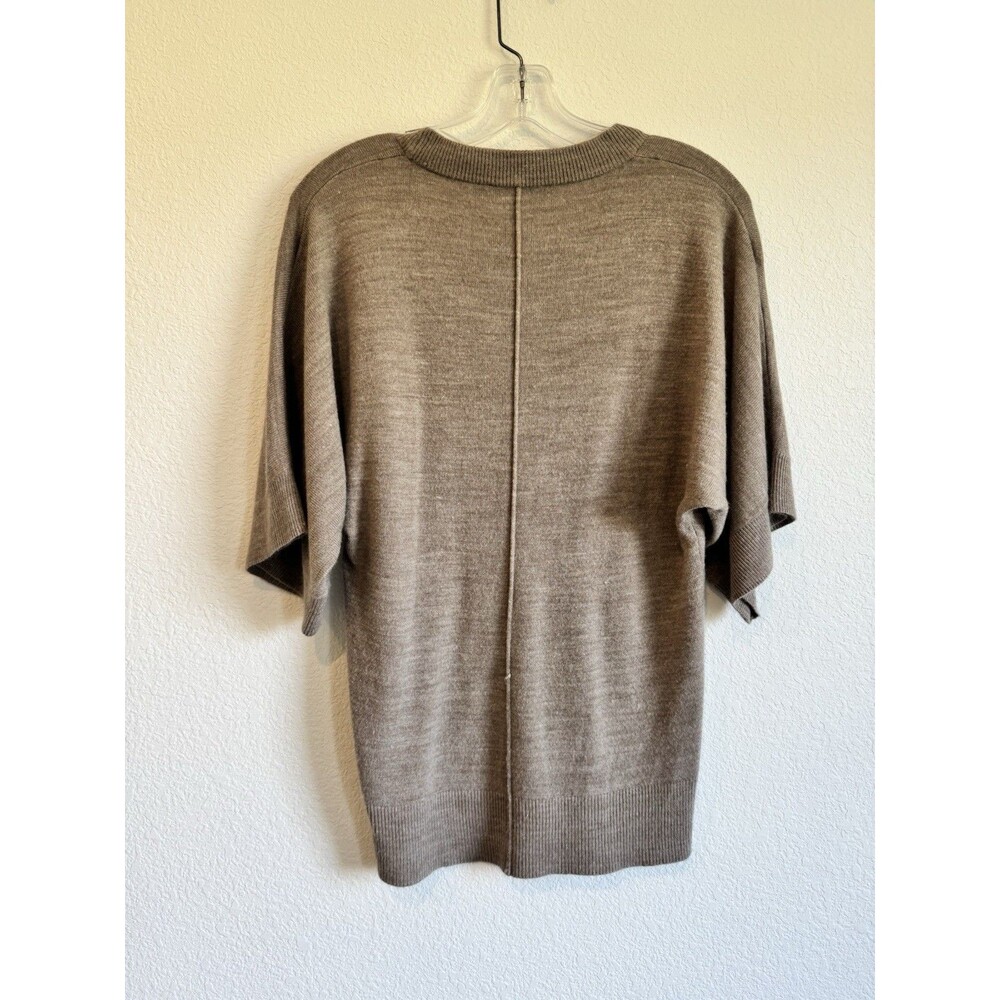 The Limited Women's Brown Knit Short Sleeve Pullover Round Neck Dressy Sweater M - Picture 7 of 10
